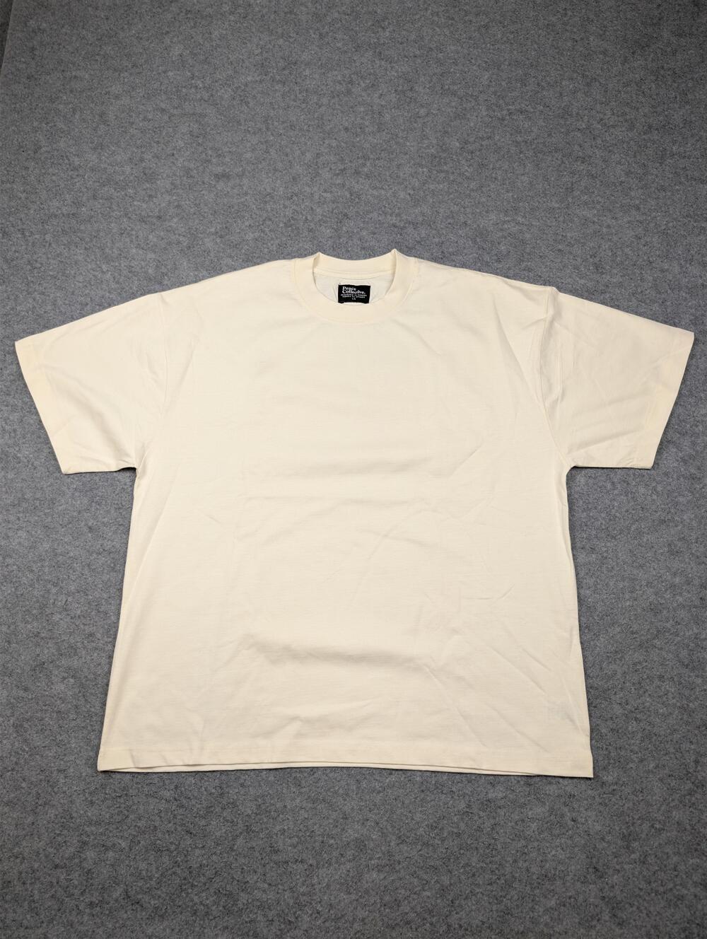 Peace Collective Shirt Mens Large White Solid Basic Cotton Crewneck Casual Tee